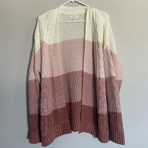 Pink ombré cardigan